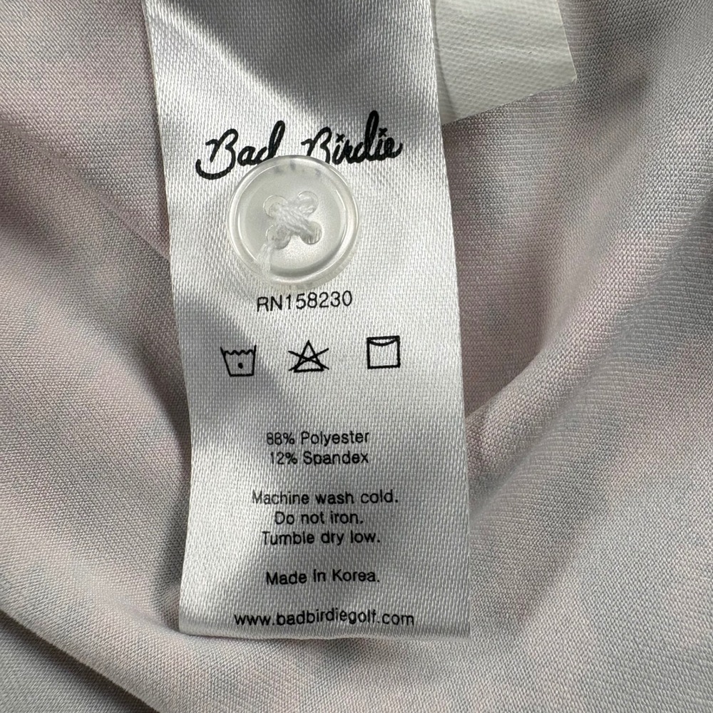 Bad Birdie Golf Polo Mens Size M Pink Excellent Short Sleeve Athleisure Gorpcore - Picture 7 of 10
